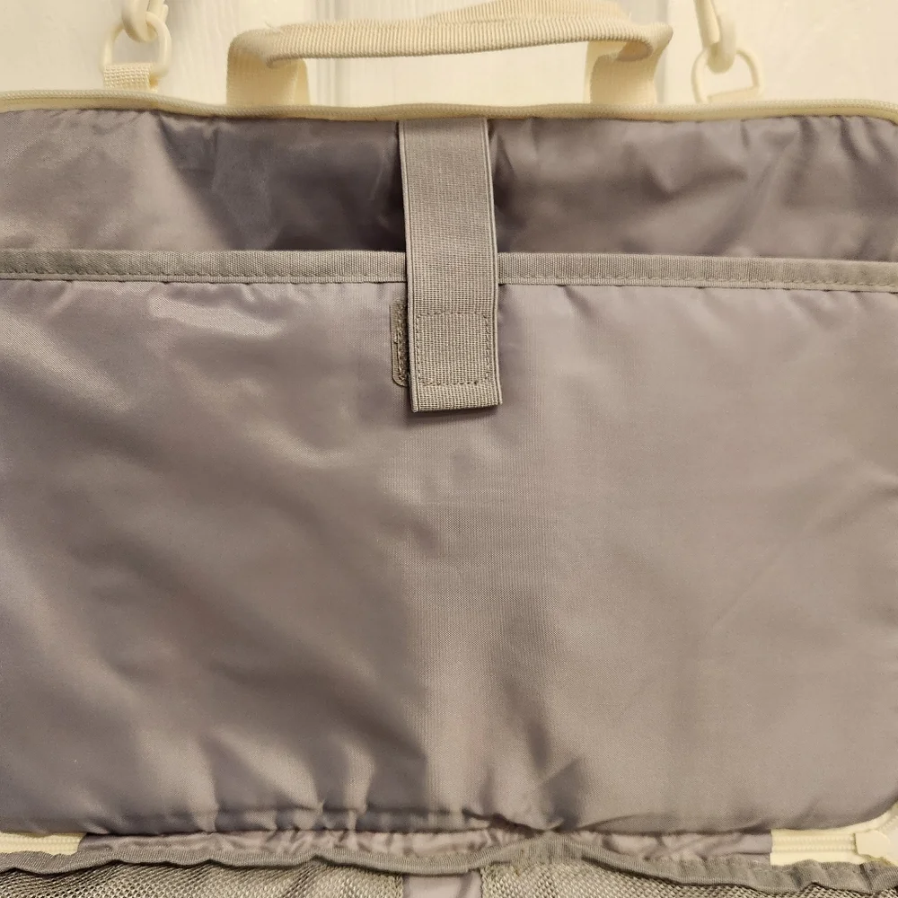 Cream Quilted Laptop Bag